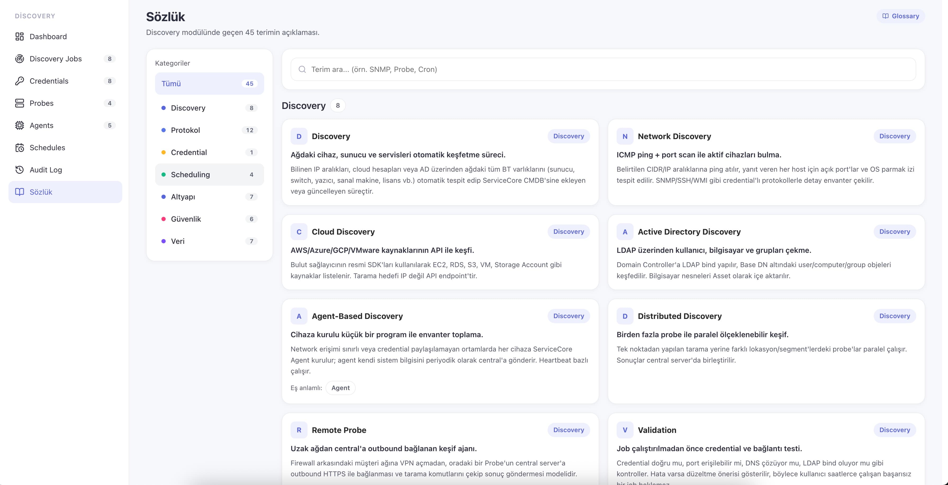Discovery Wizard — adım adım kurulum